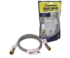 FLEXIBLE PARA GAS HI-HI 1/2X3/8 HILO/IZQ 60CM