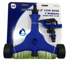 ASPERSOR PLASTICO 1/2 CON RUEDAS