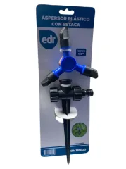 ASPERSOR 1/2 PLASTICO 3 BRAZOS CON ESTACA