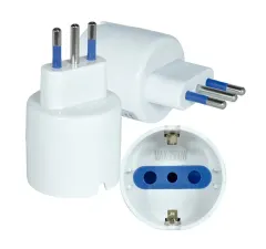 ADAPTADOR SCHUKO CON PROTECTOR 2PT 10A 250V