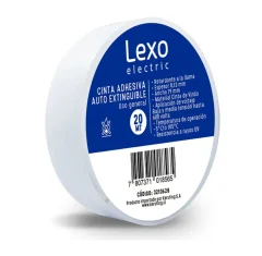 CINTA AISLANTE VINILICA 19MM BLANCA 20 METROS