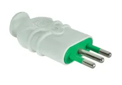 ENCHUFE MACHO 2PT 10A 250VAC BLANCO
