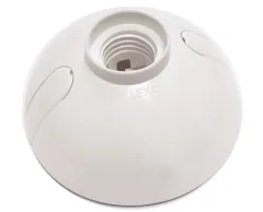 PORTALAMPARA OVAL E-27 ENVASADO BLANCO