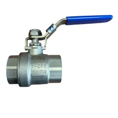 VALVULA BOLA INOX 1PULG NPT 304 2 CUERPOS 1000WOG