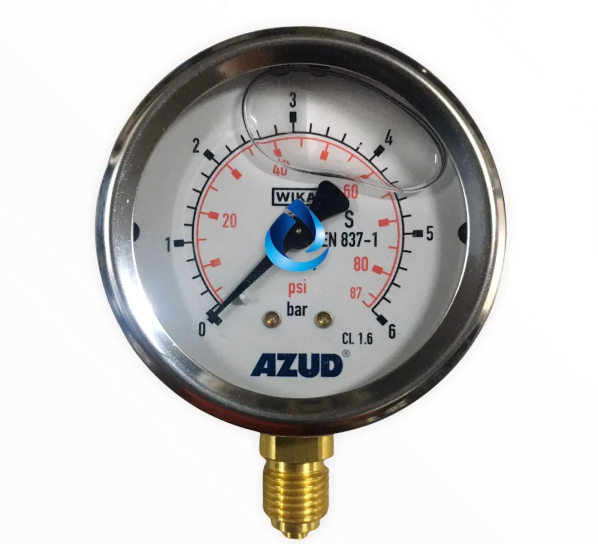 MANOMETRO GLICERINA 0-6 BAR AZUD 63MM1