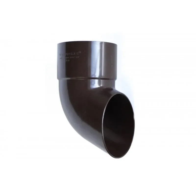 CODO CANALETA CORTO M-H 80MM X 65 MARRON1