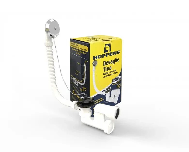 DESAGUE 1 1/2 TINA REJ/INOX CON REBALSE Y SIFON1