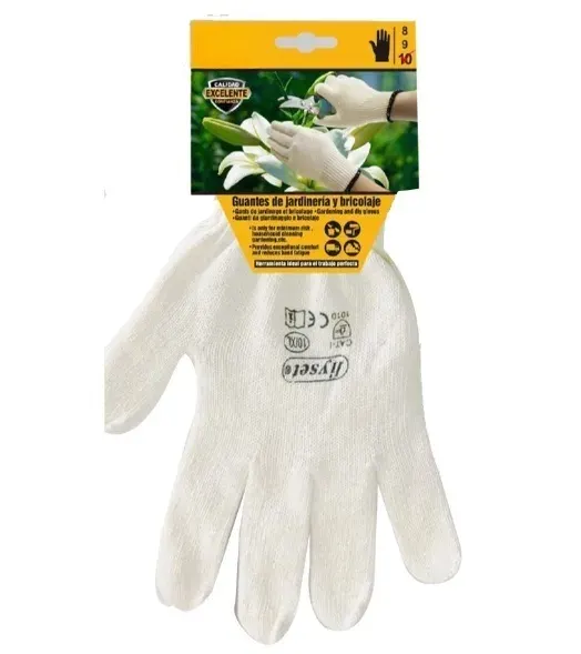 GUANTES DE JARDINERIA BLANCOS TALLA 81