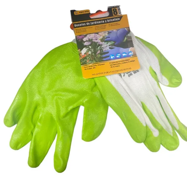 GUANTES DE JARDINERIA ENGOMADO VERDE TALLA 91