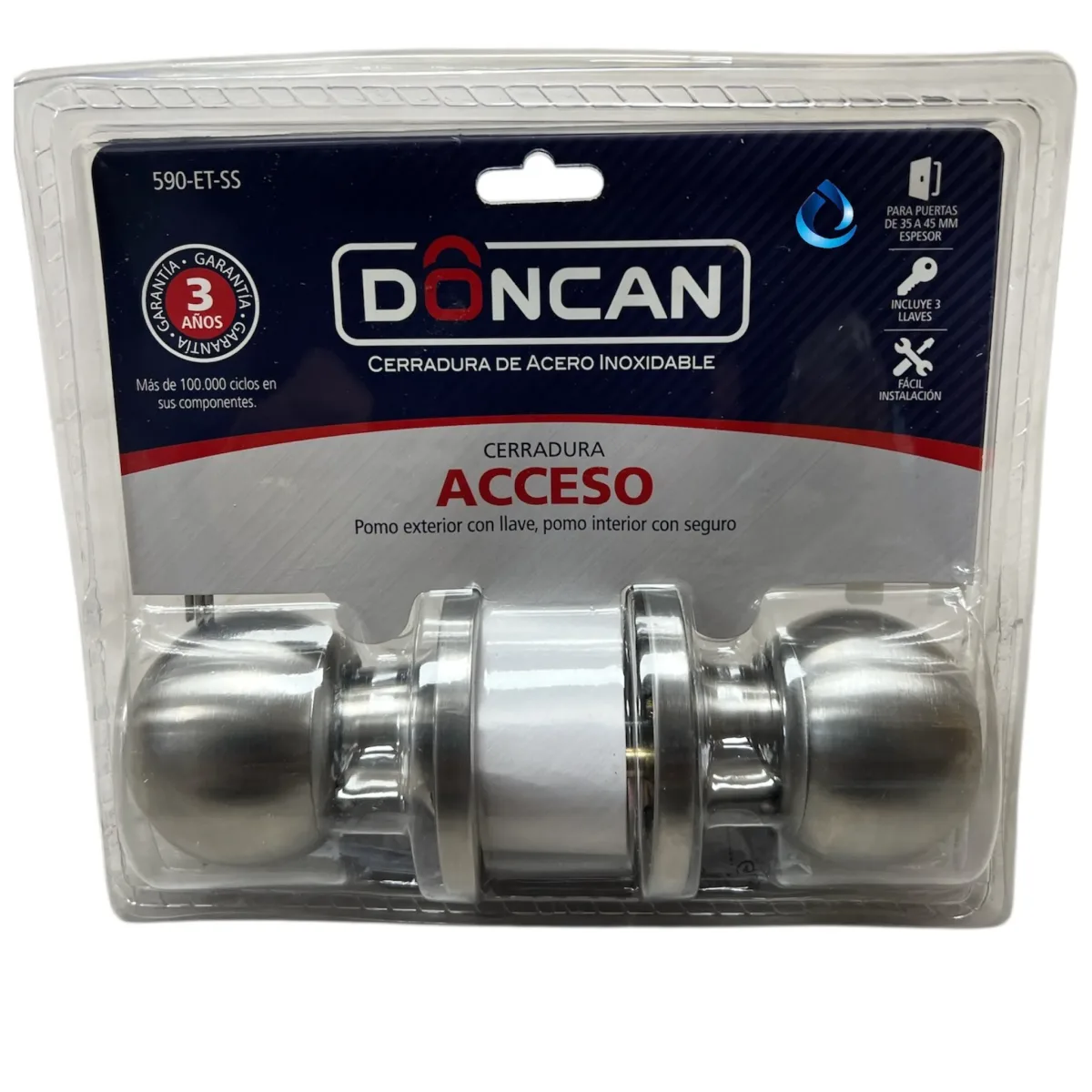 CERRADURA ACERO INOX ACCESO 590 ET SS1