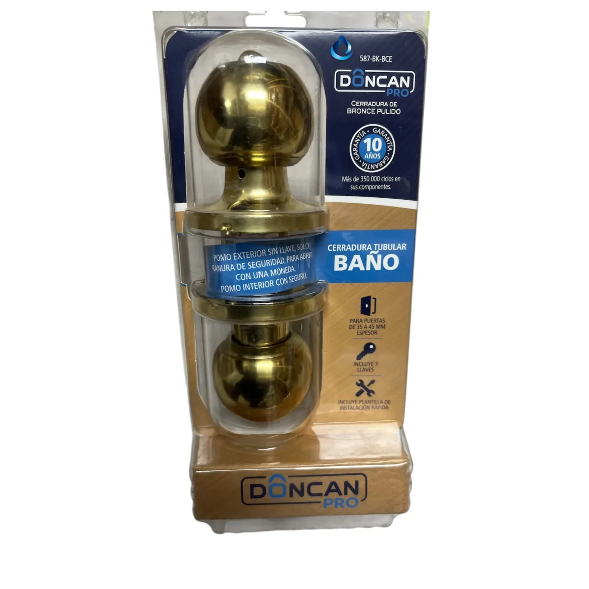 CERRADURA BRONCE SATINADO BAÑO 587 BK BCE1
