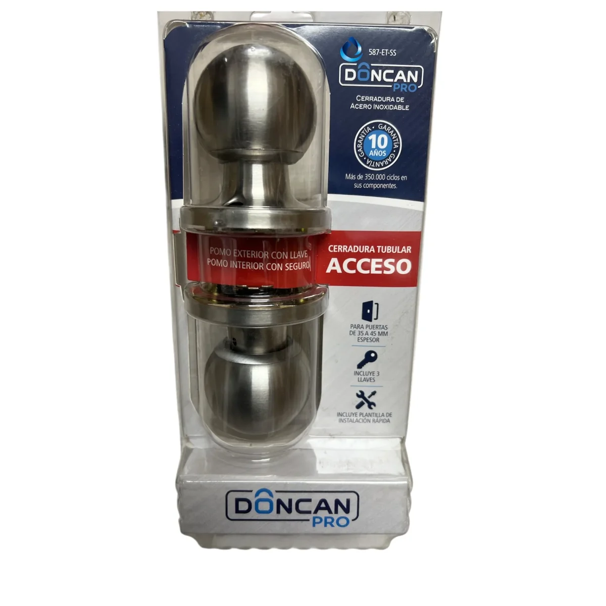 CERRADURA ACERO INOX ACCESO 587 ET SS1