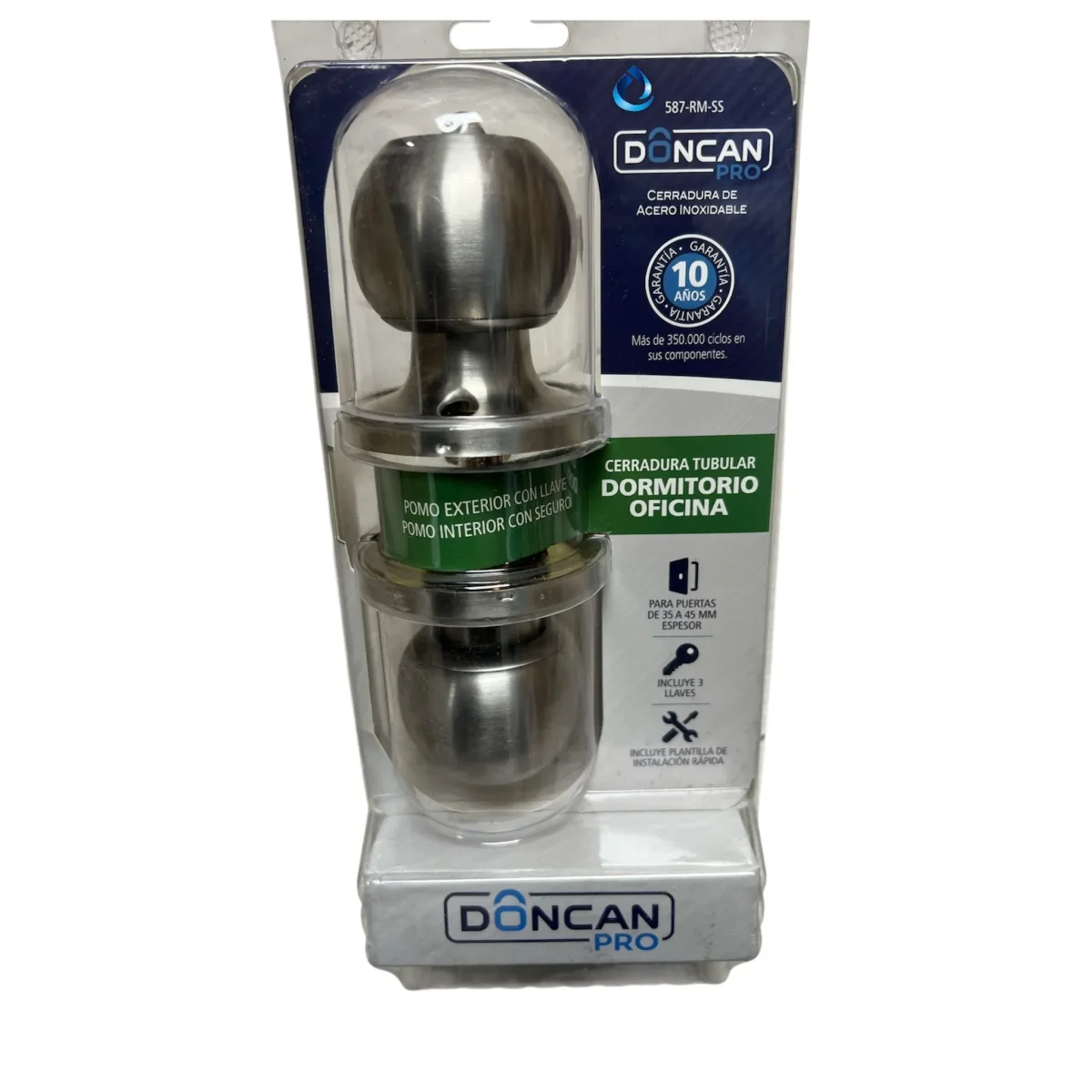 CERRADURA ACERO INOX DORMITORIO 587 RM SS1