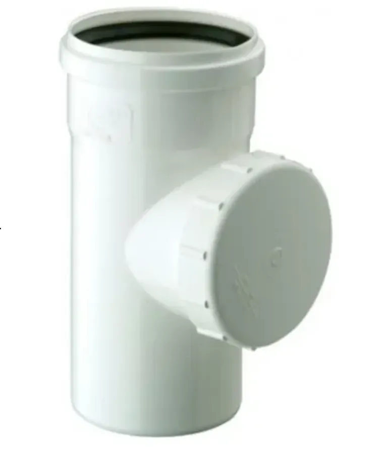 TEE REGISTRO 110 C/GOMA SANITARIO BLANCO1