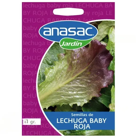 SEMILLA LECHUGA BABY ROJA 1GR1