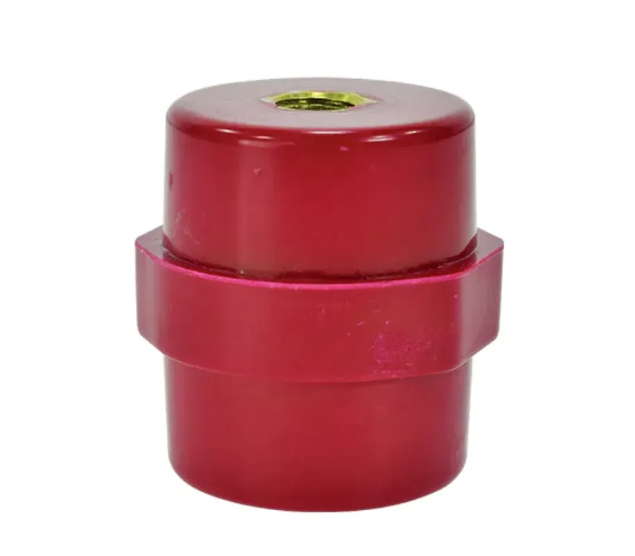 AISLADOR DE BARRIL M8 10KV 25X35MM ROJO1