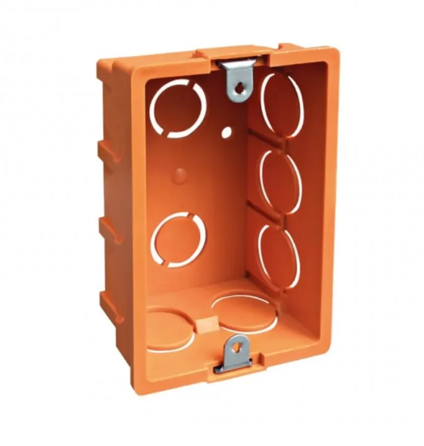 CAJA ELECTRICA TABIQUE C/OREJA METALICA NARANJA1