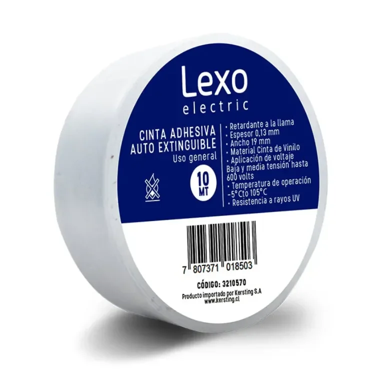 CINTA AISLANTE VINILICA 19MM BLANCA 10 METROS1