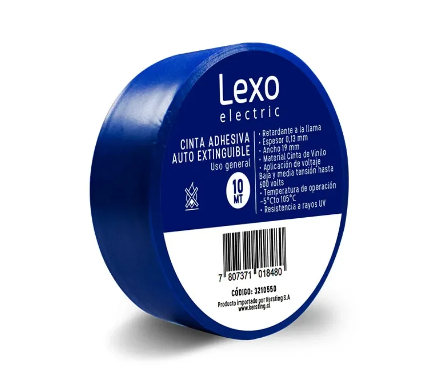 CINTA AISLANTE VINILICA 19MM AZUL 10 METROS1