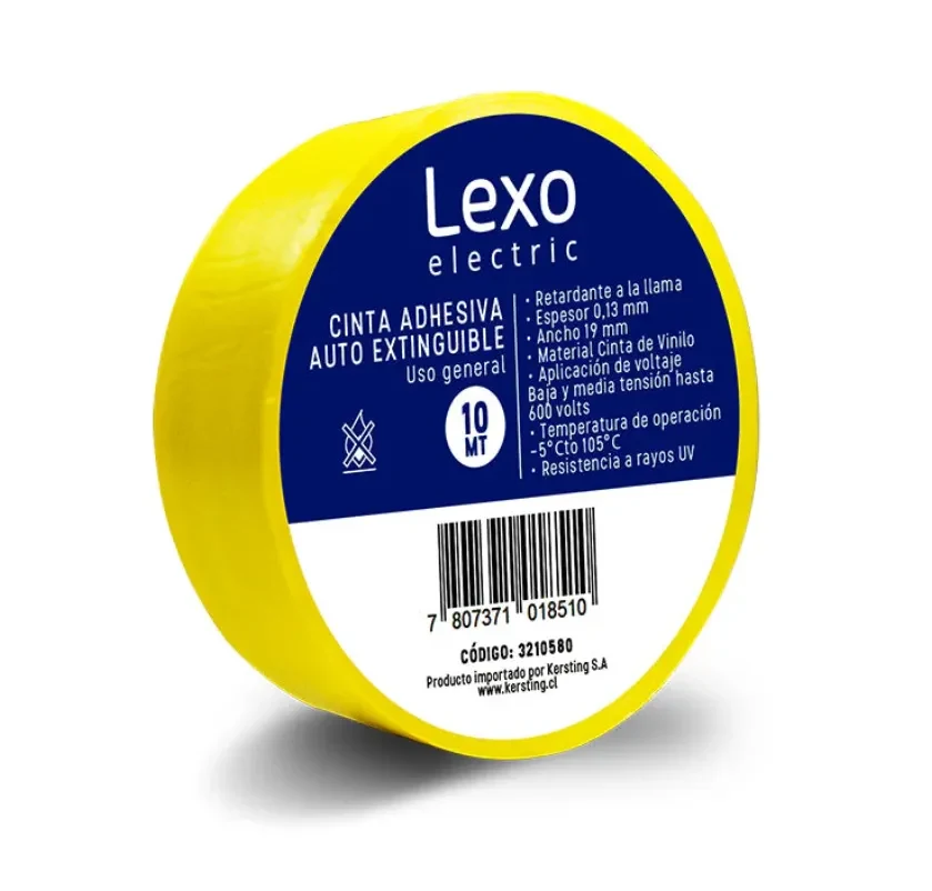 CINTA AISLANTE VINILICA 19MM AMARILLA 10 METROS1