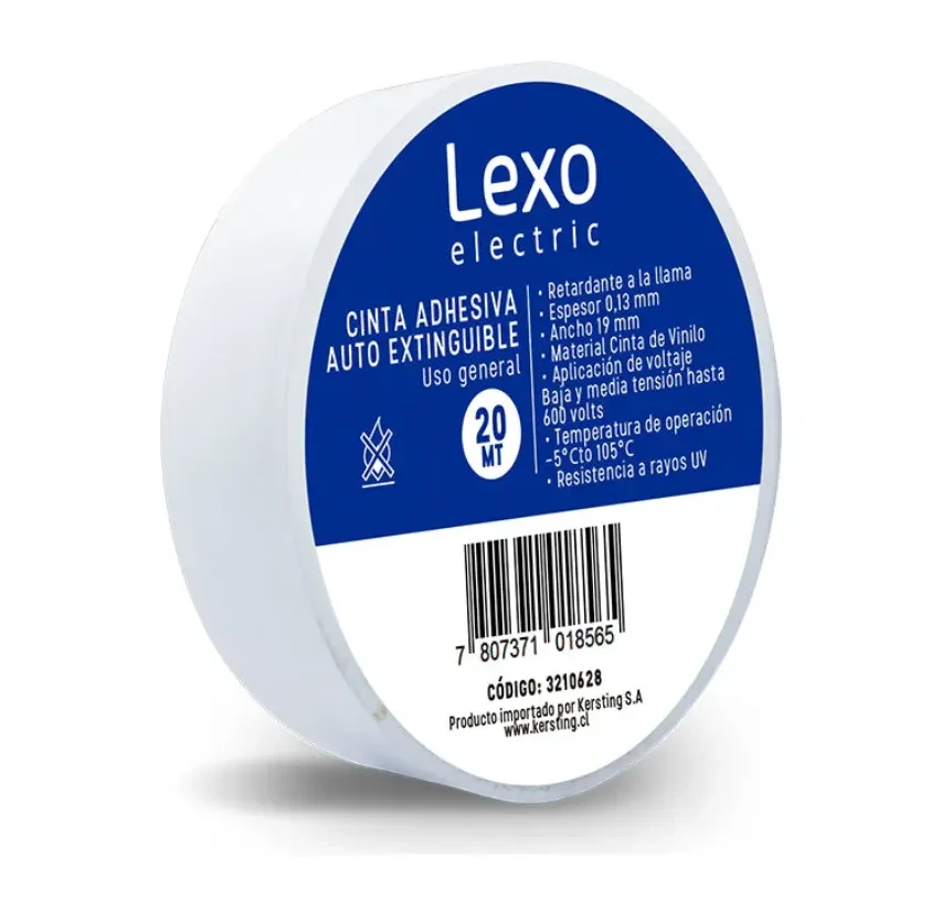 CINTA AISLANTE VINILICA 19MM BLANCA 20 METROS1