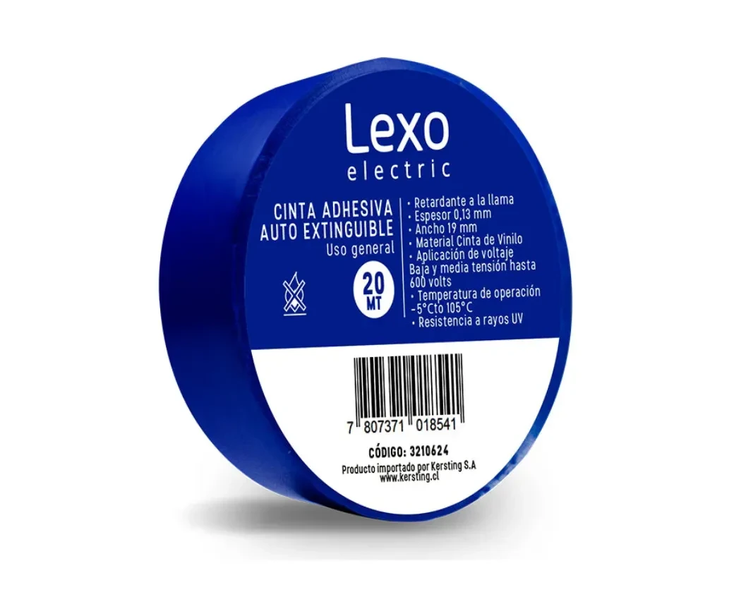 CINTA AISLANTE VINILICA 19MM AZUL 20 METROS1