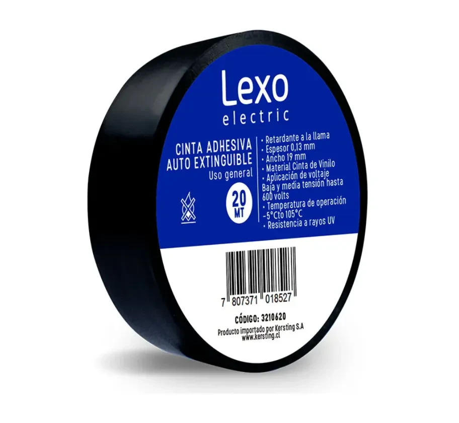 CINTA AISLANTE VINILICA 19MM NEGRA 20 METROS1