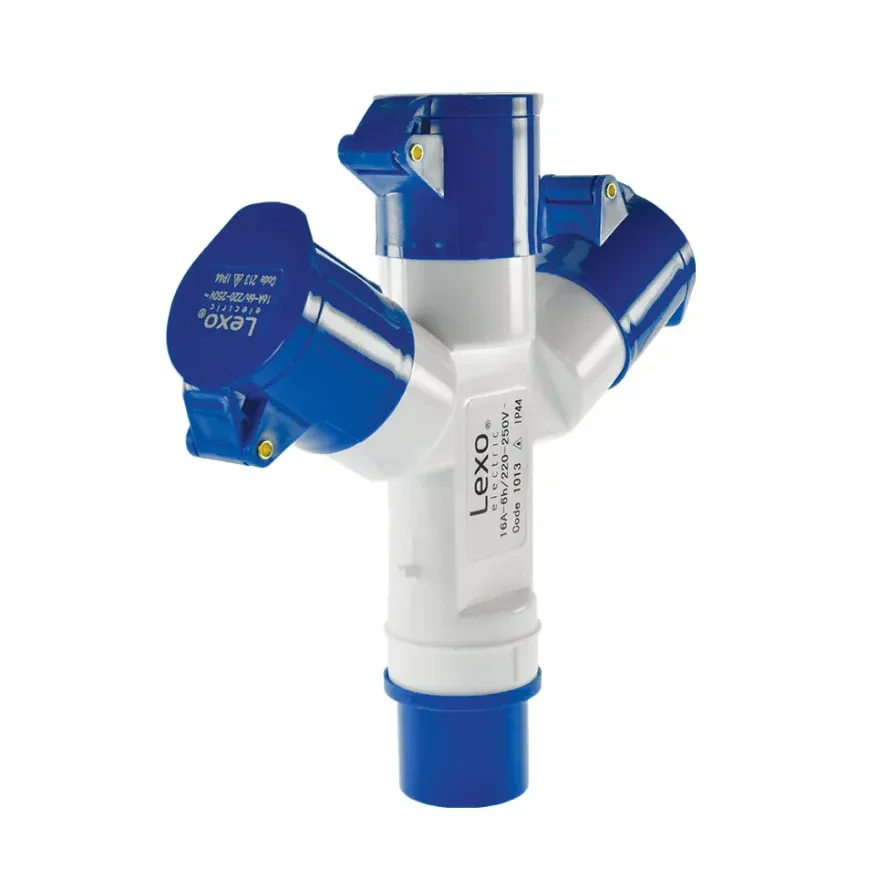 DERIVACION PARA ENCHUFE 3 HEMBRAS 16A 2P T 220V1