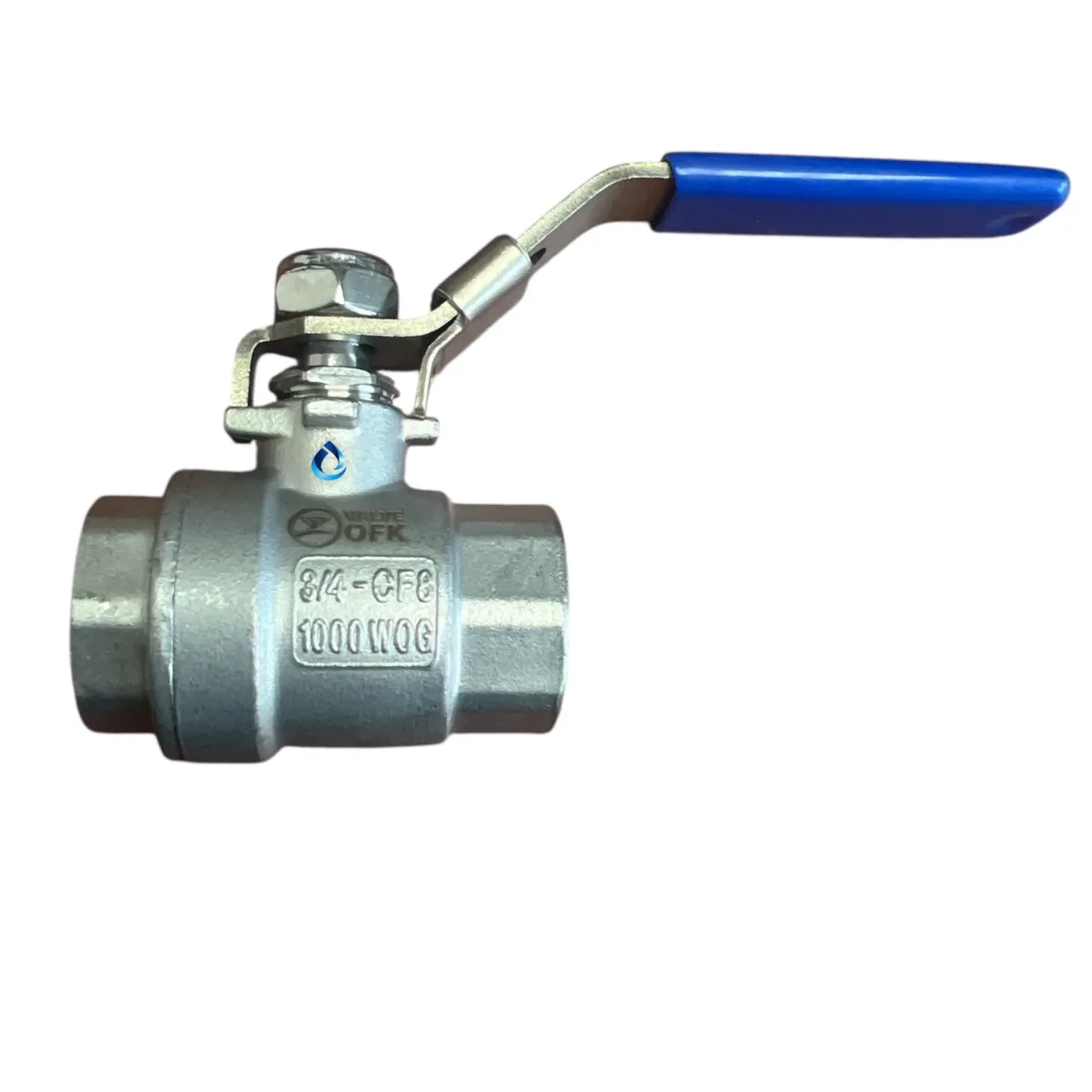 VALVULA BOLA INOX 3/4 NPT 304 2 CUERPOS 1000WOG1