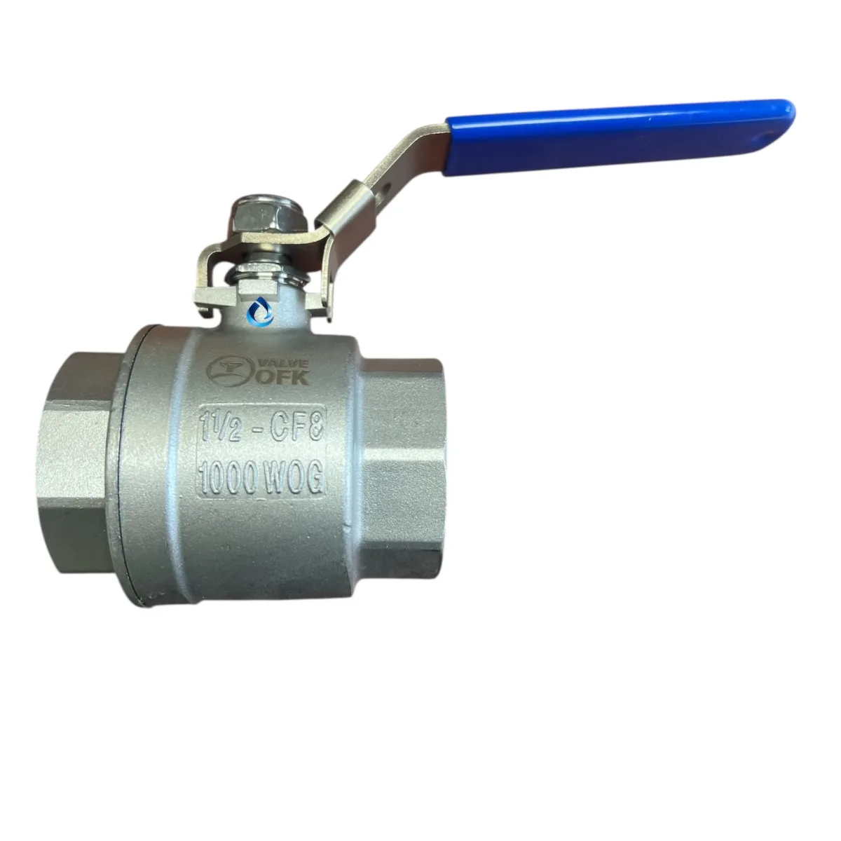 VALVULA BOLA INOX 1 1/2 NPT 304 2 CUERPOS 1000WOG1