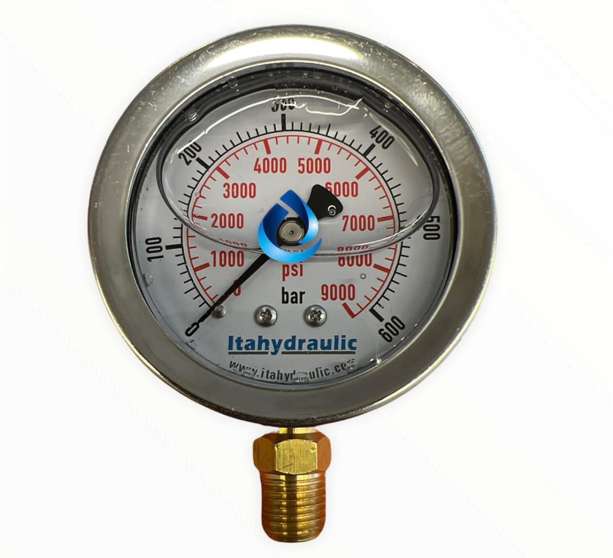 MANOMETRO GLICERINA 0-600 BAR 63MM ABAJO1