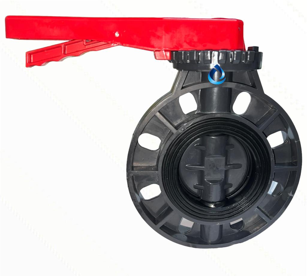 VALVULA MARIPOSA PVC 125MM C/PALANCA1