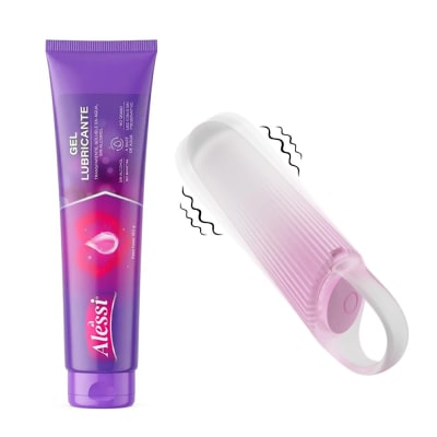 Vibrador Bullet Jelly Vibe 9 Modos + Gel Alessi 120g1