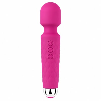 Vibrador Masajeador Fucsia con Cabezal Flexible1
