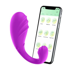 Vibrador Texturado Tipo C de Doble Estimulación con App