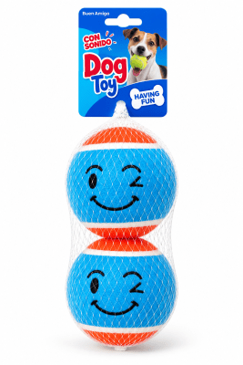 Pack 2 Pelotas de Tenis con Sonido para Perros 8 cm1