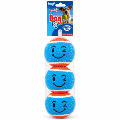Pack 3 Pelotas con Sonido para Perros 6 cm1