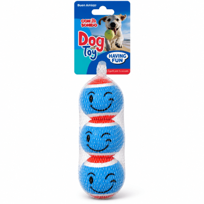 Pack 3 Pelotas de Tenis con Sonido para Perro 5 cm1