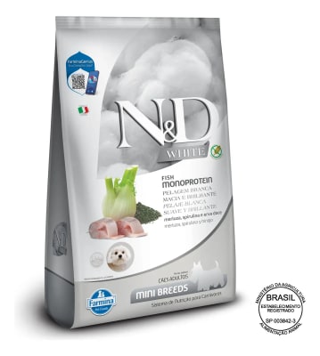 N&D White Canine Merluza, Spirulina y Hinojo Adult Mini 2 Kg1