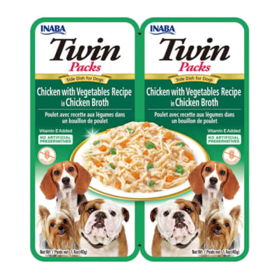 Twin Packs Dog De Pollo Con Vegetales Con Caldo De Pollo1