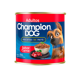 Lata Champion Dog Adulto Carne 315 g1