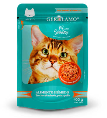 Gerolamo Salvatore Pouch Gato Adulto Sabor Salmon 100 Gr1