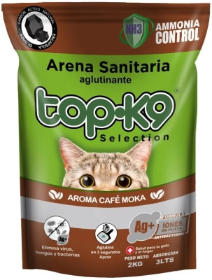 Arena Aglutinante Top K9 Iones De Plata Aroma Café Moka1