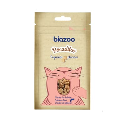 Biazoo Gato Bocaditos Dados De Salmón 50 Grs1