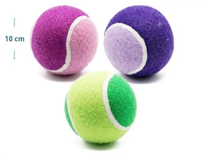 Pelota de Tenis Gigante para Perro 10 cm – Colores Surtidos1
