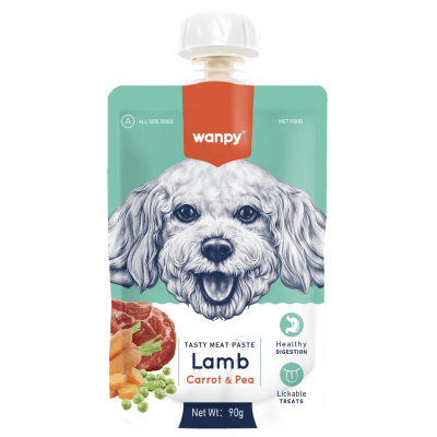 Wanpy Tasty Meat Paste Dog Lamb Carrot & Pea 90g1