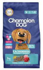 Champion Dog Cachorro Razas Medianas Y Grandes Sabor Carne Y Pollo 18 Kg