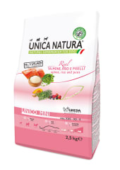 Unica Natura Razas Pequeñas Salmón Arroz y Arverjas