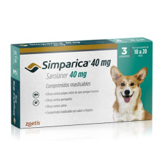 Antiparasitario Externo Simparica 3 Comprimido - 10 Kg a 20 Kg.