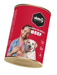 Lata Amity Chunks Beef Adult Dog Wet Food 1250 Gr